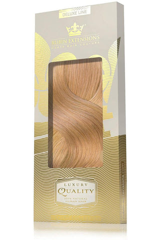Clip-In Echthaar LUXURY QUALITÄT Extensions Hellbraun-Karamell Deluxe Line.