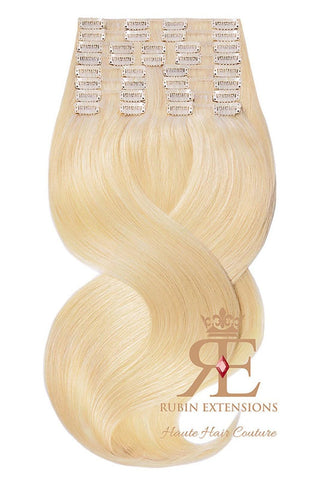 Clip-In Echthaar LUXURY QUALITÄT Extensions Honigblond Deluxe Line.
