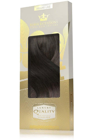 Clip-In Echthaar LUXURY QUALITÄT Extensions Schoko-Dunkelbraun Deluxe Line.