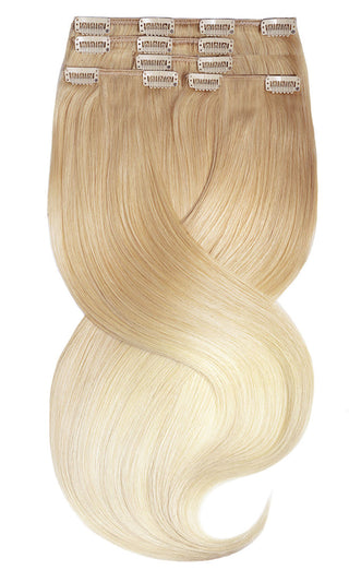 CLIP-IN EXTENSIONS LUXURY  SOMBRÉ BALAYAGE Honigblond & Platinblond.