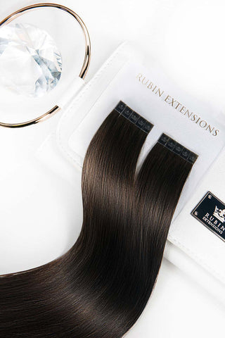 Keratin Bondings Haarsträhnen Schwarz-Braun Premium Line.