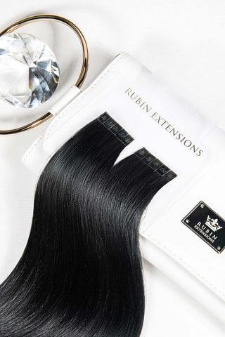 Keratin Bondings Haarsträhnen Schwarz Premium Line.