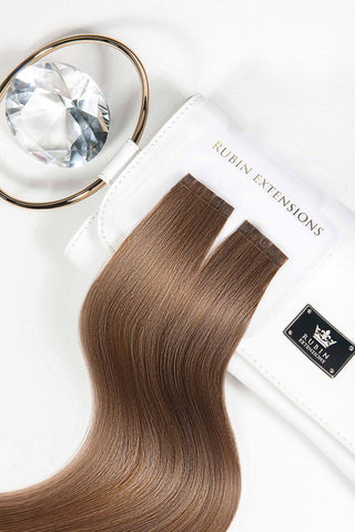 Keratin Bondings Haarsträhnen  Natur-Goldbraun Premium Line.