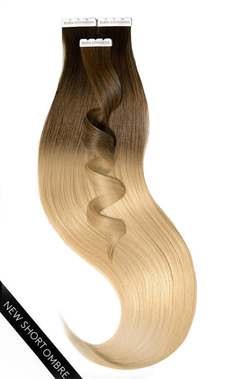 TAPE-IN EXTENSIONS ECHTHAAR,SOMBRÉ-BALAYAGES,  Natur-Goldbraun & Honigblond.