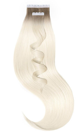 TAPE-IN EXTENSIONS ECHTHAAR, Kurzer Ansatz, Light -Natural Goldbraun & Hellblond.