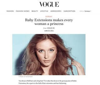 Rubin Extensions im Vogue!.
