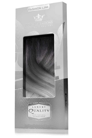 CLIP-IN EXTENSIONS LUXURY  OMBRÉ BALAYAGE Schwarz & Silberblond