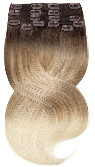 CLIP-IN EXTENSIONS LUXURY SOMBRÉ BALAYAGE Natur-Goldbraun & Hellblond