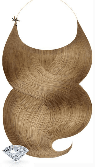 Flip-in / Halo / One Piece Hair Extensions - Hellbraun-Karamell