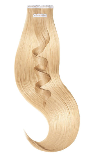 Haarverlängerung mit Tape-in Extensions Honigblond