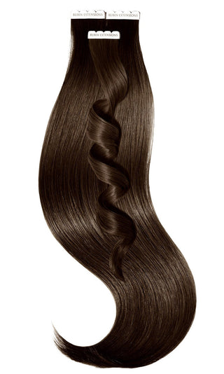 Luxury Tape-in Schoko-Dunkelbraun Extensions