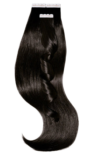 Invsible line tape-in extensions schwarz braun